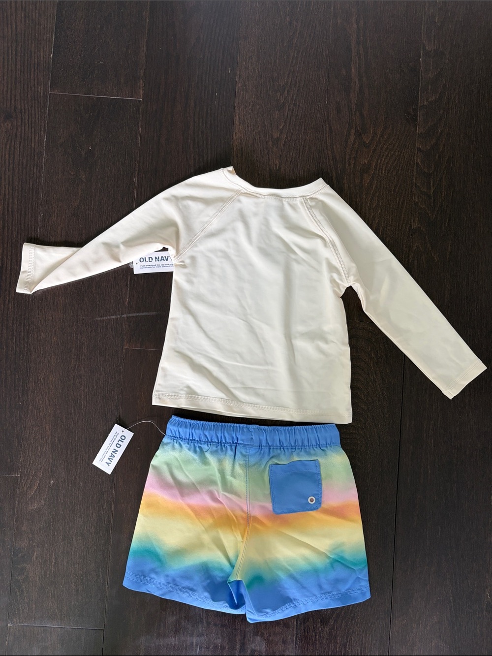 Old Navy Toddler Boys Aloha Rash Guard Swim Suit Set NWT Size 18-24M - Picture 6 of 6